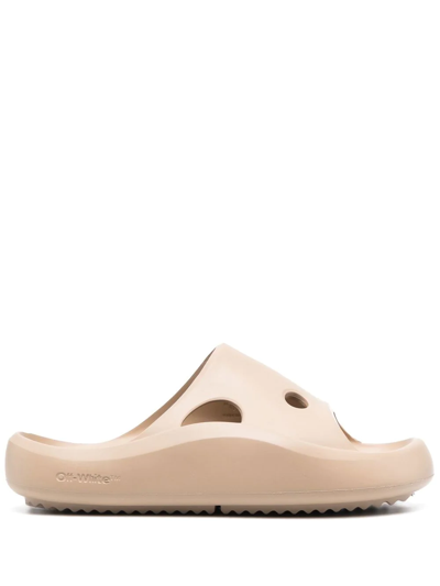 Off-white Meteor Cut-out Detail Sliders In Neutrals