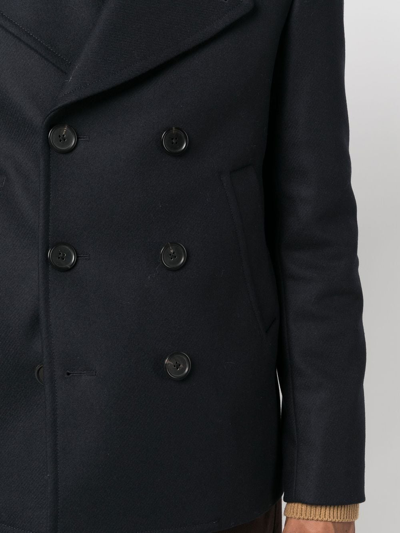Ps By Paul Smith Double-breasted Fastening Peacoat In Blau