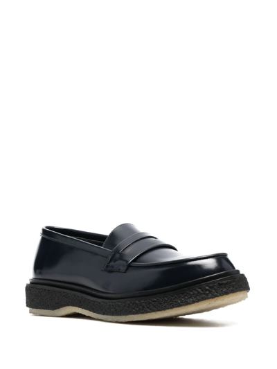 Shop Adieu Type 5 Leather Loafers In Blau