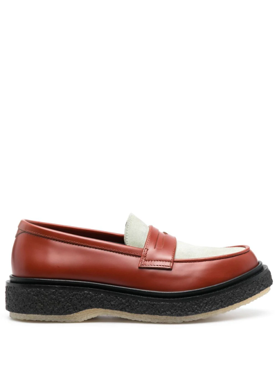 Shop Adieu Type 5 Two-tone Loafers In Braun