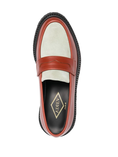 Shop Adieu Type 5 Two-tone Loafers In Braun