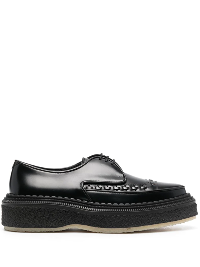 Shop Adieu Type 101 Derby Creeper Lace-up Shoes In Schwarz