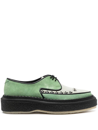 Shop Adieu Type 101 Derby Creeper Lace-up Shoes In Grün
