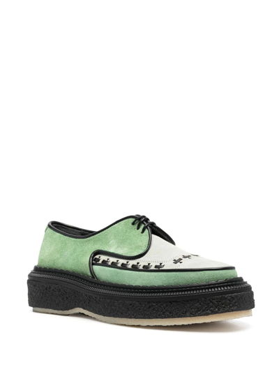 Shop Adieu Type 101 Derby Creeper Lace-up Shoes In Grün