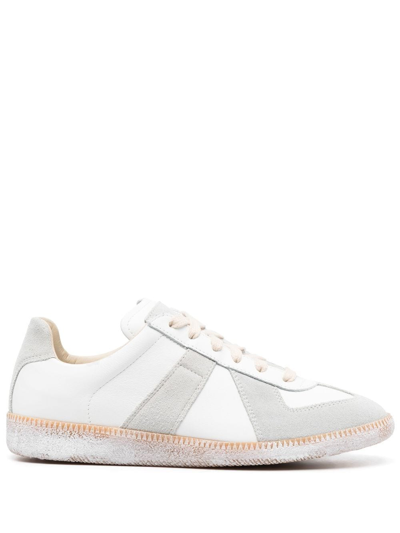 Shop Maison Margiela Replica Low-top Sneakers In H8339 - White