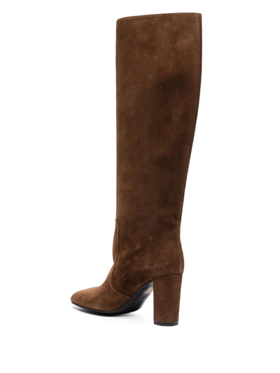 Shop Via Roma 15 Knee-length 90mm Boots In Braun