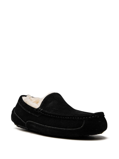 Shop Ugg Ascot Suede Slippers In Black