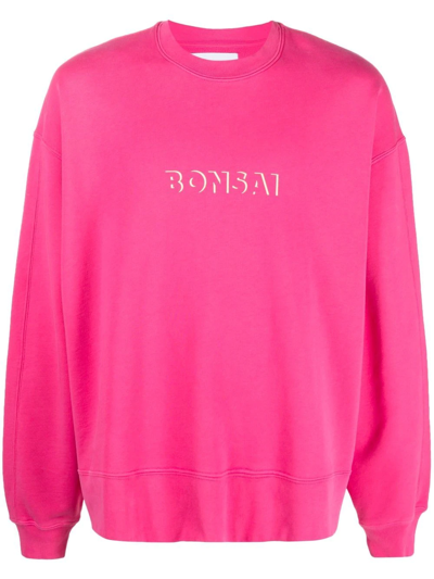 Shop Bonsai Logo-print Cotton Sweatshirt In Rosa