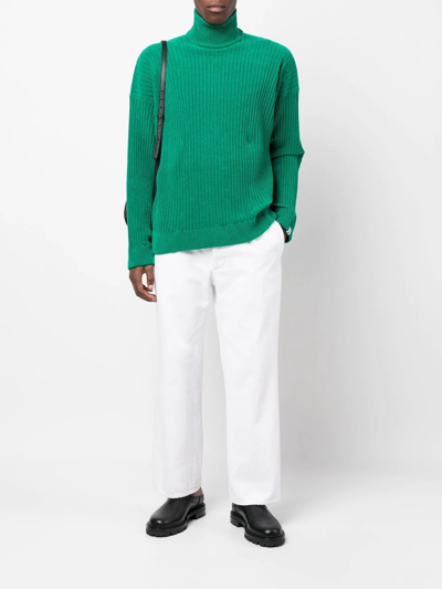 Shop Bonsai Ribbed Roll-neck Jumper In Grün