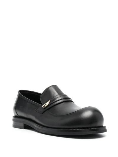 Martine Rose Round-toe Slip-on Loafers In Black