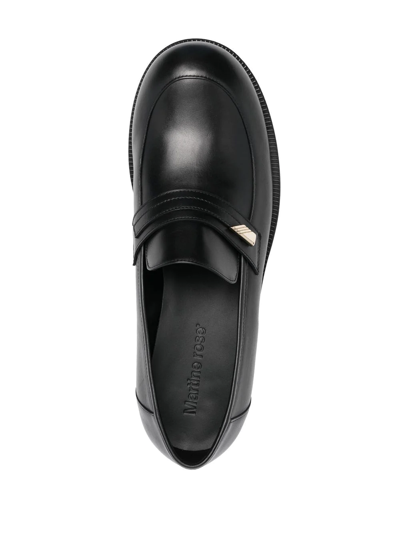 Shop Martine Rose Round-toe Slip-on Loafers In Black