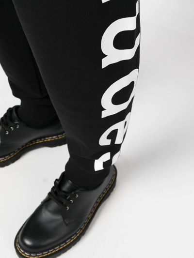 Shop Etudes Studio Leg-logo Track Pants In Schwarz