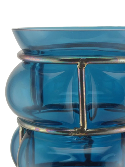 Shop Vanessa Mitrani Brick Polished Vase In Blau