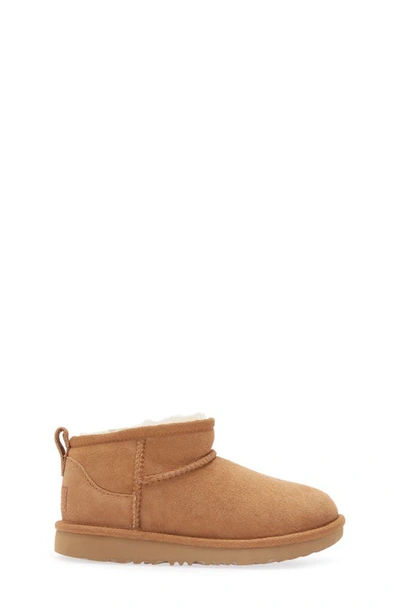 Shop Ugg (r) Kids' Classic Ultra Water Resistant Genuine Shearling Mini Boot In Chestnut