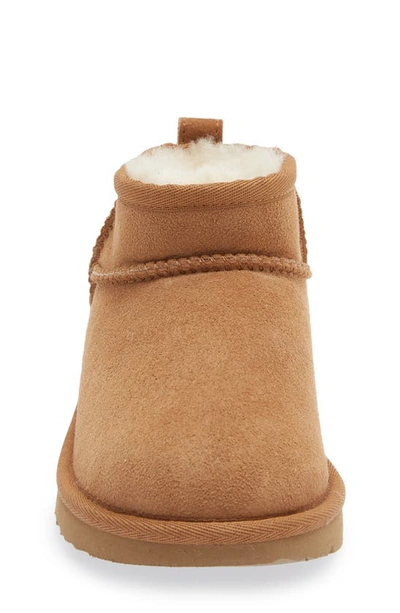 Shop Ugg Kids' Classic Ultra Water Resistant Genuine Shearling Mini Boot In Chestnut