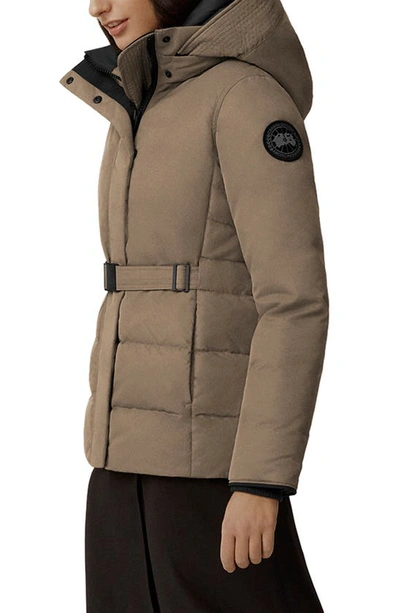 Shop Canada Goose Merritt Water Resistant Recycled Nylon Hooded Down Jacket In Quicksand