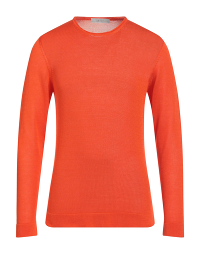 Shop Vneck Man Sweater Orange Size 42 Cotton