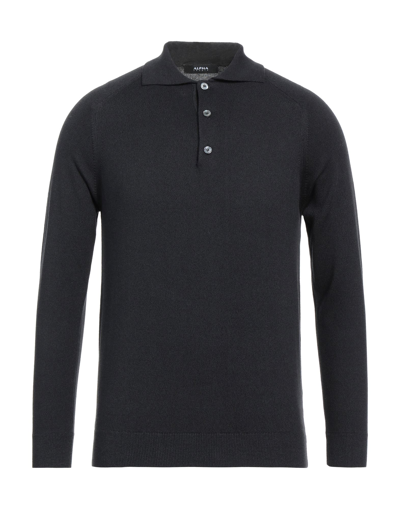 Shop Alpha Studio Man Sweater Black Size 40 Wool, Cotton