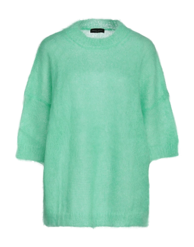 Shop Roberto Collina Woman Sweater Green Size S Mohair Wool, Nylon, Wool