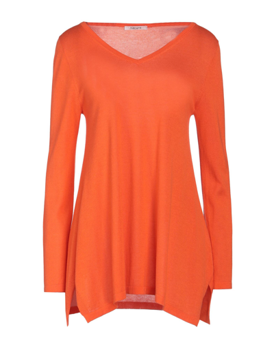 Shop Kangra Cashmere Kangra Woman Sweater Orange Size 10 Silk, Cashmere