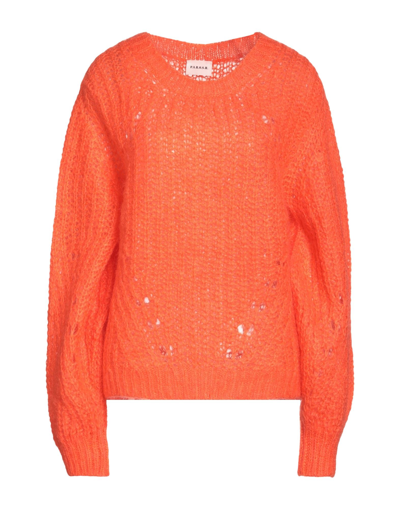 Shop P.a.r.o.s.h P. A.r. O.s. H. Woman Sweater Orange Size L Mohair Wool, Polyamide, Wool