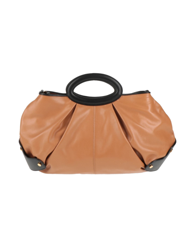 Shop Marni Woman Handbag Camel Size - Bovine Leather, Brass In Beige
