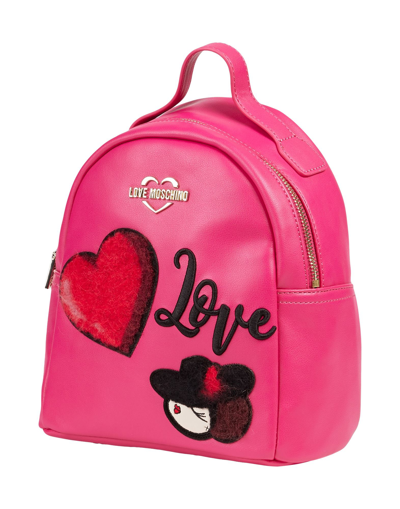 Shop Love Moschino Backpacks In Fuchsia