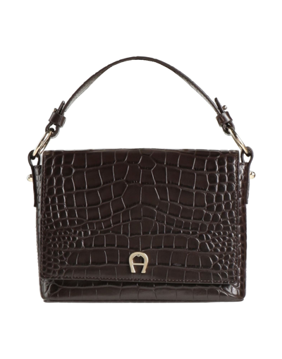 Shop Aigner Handbags In Dark Brown