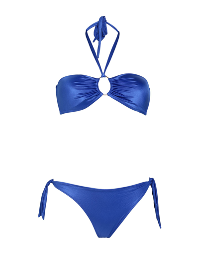 Shop Agogoa Bikinis In Bright Blue