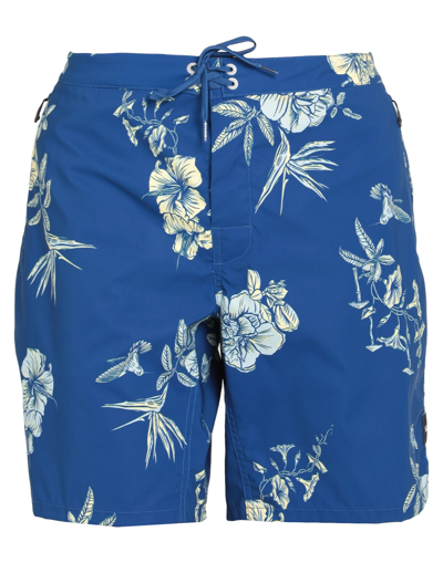 Shop Vans Man Beach Shorts And Pants Blue Size 30 Polyester