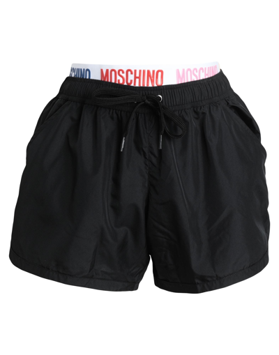 Shop Moschino Woman Beach Shorts And Pants Black Size L Polyester, Polyamide, Elastane