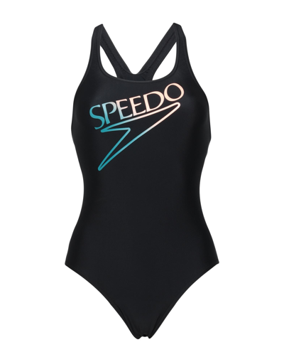 Shop Speedo Woman Performance Wear Black Size 4 Recycled Polyamide, Elastane