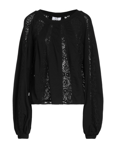 Shop Jijil Woman Sweatshirt Black Size 6 Cotton, Polyamide, Elastane