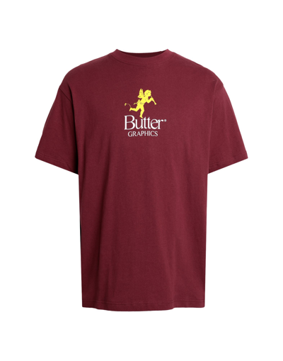 Shop Butter Goods Pixie Logo Tee Man T-shirt Burgundy Size Xl Cotton In Red