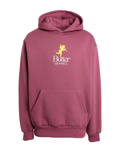 Shop Butter Goods Pixie Logo Pullover Hood Man Sweatshirt Garnet Size Xl Cotton, Polyester In Red