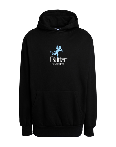 Shop Butter Goods Pixie Logo Pullover Hood Man Sweatshirt Black Size L Cotton, Polyester