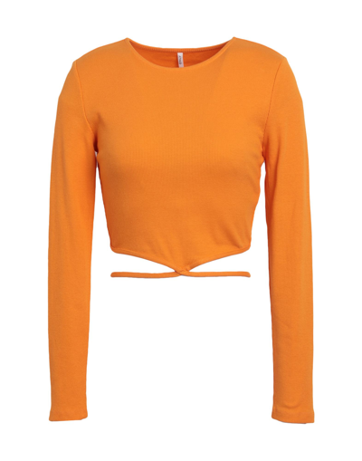 Shop Only Woman T-shirt Apricot Size Xl Cotton, Elastane In Orange