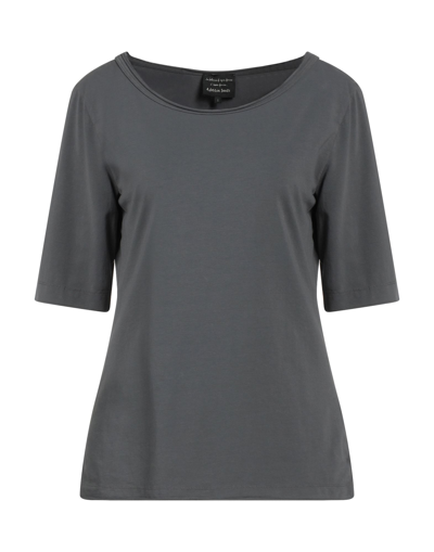 Shop Alessia Santi Woman T-shirt Grey Size 0 Cotton, Elastane