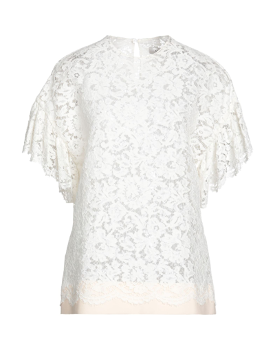 Shop Valentino Garavani Woman Blouse White Size 4 Cotton, Viscose, Polyamide, Virgin Wool, Silk