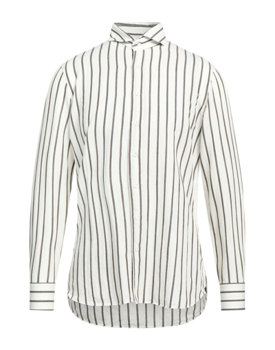 Shop Lardini Man Shirt White Size 15 ¾ Cotton, Wool, Linen