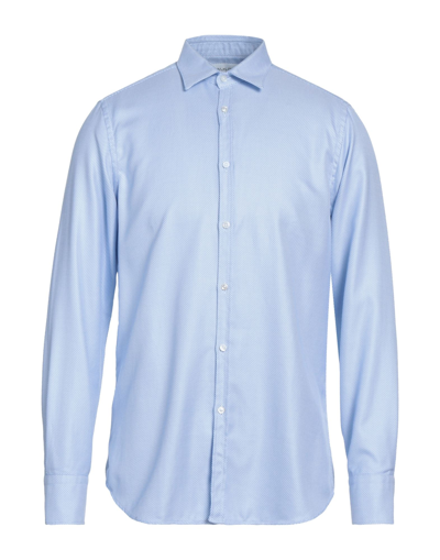 Shop Aglini Man Shirt Blue Size 15 ¾ Cotton