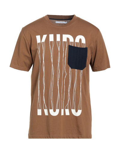 Shop Takeshy Kurosawa Man T-shirt Brown Size S Cotton