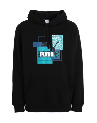 Shop Puma Brand Love Hoodie Fl Man Sweatshirt Black Size Xxl Cotton, Polyester