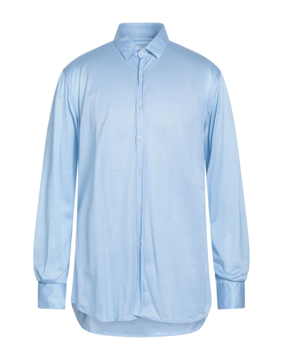Shop Aglini Man Shirt Sky Blue Size 15 ¾ Cotton