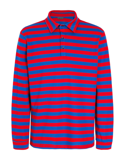 Shop 8 By Yoox Cotton Piquet Stripes Polo Man Polo Shirt Red Size M Cotton