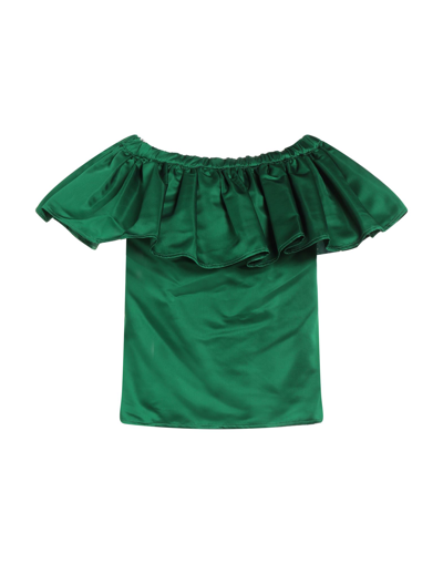 Shop Giada Curti Resort Woman Top Dark Green Size 12 Polyester