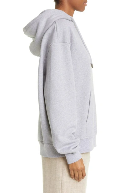 Shop Jacquemus Le Sweatshirt Organic Cotton Logo Hoodie In Grey