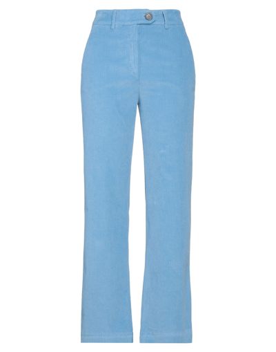 Shop True Royal Woman Pants Pastel Blue Size 8 Cotton, Elastane