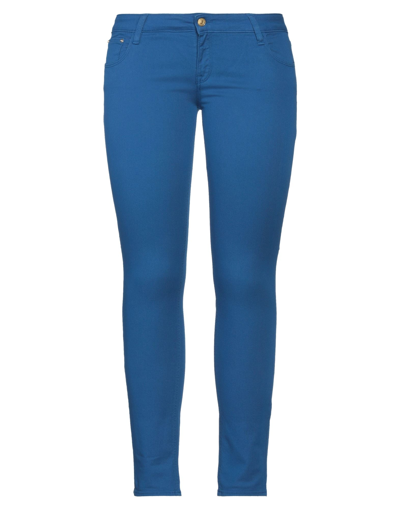 Shop Cycle Woman Pants Bright Blue Size 31 Cotton, Elastane
