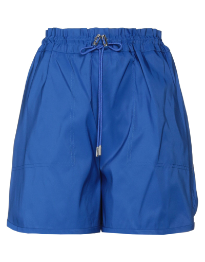 Shop Alexander Mcqueen Woman Shorts & Bermuda Shorts Bright Blue Size 6 Polyester